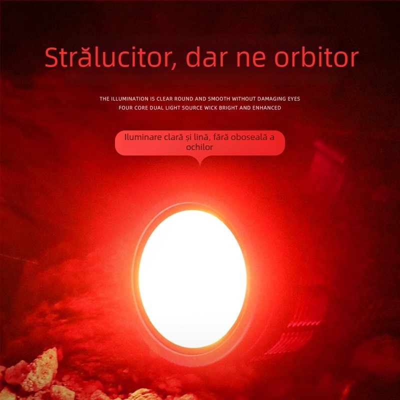 Lampă de pescuit de noapte cu LED, alimentare pe baterie, aliaj de aluminiu, rază 200–500 m, încărcător inclus