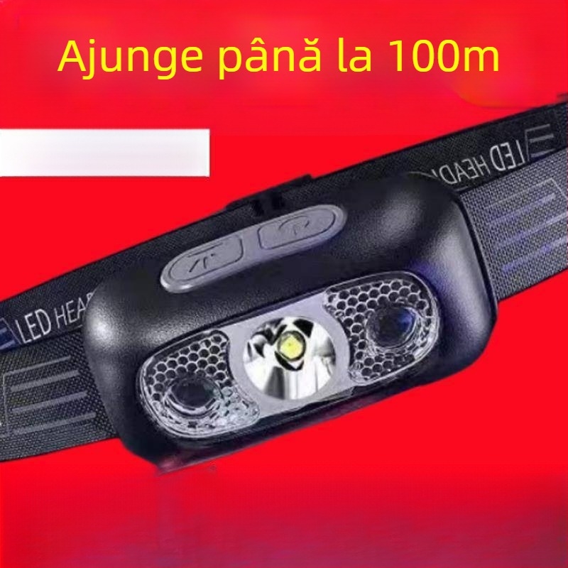 Frontala cu baterie, lampă incandescentă, impermeabilă, model Bj779k8j