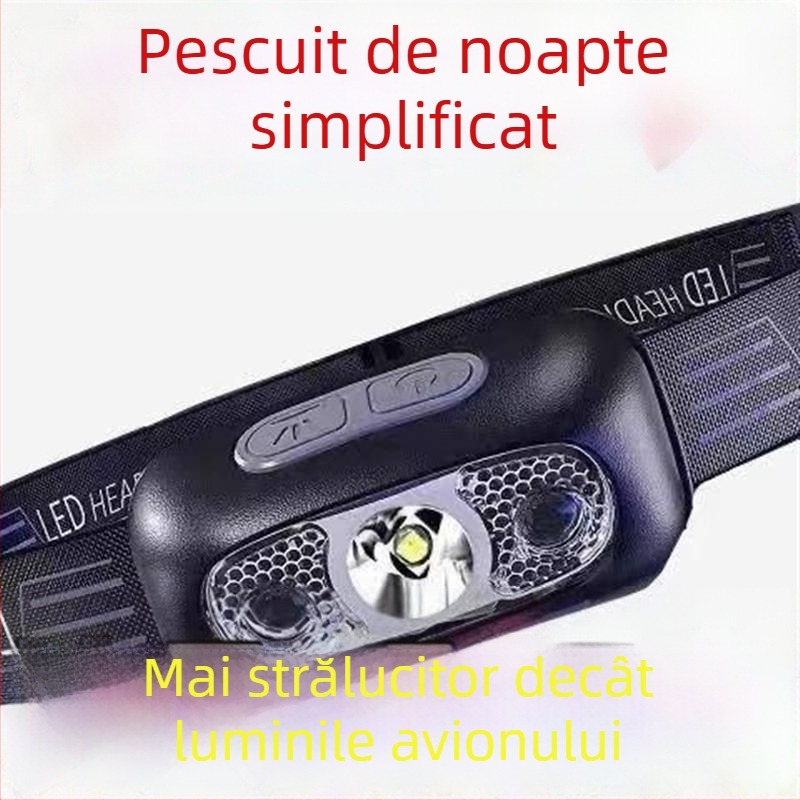 Frontala cu baterie, lampă incandescentă, impermeabilă, model Bj779k8j
