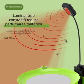Lampă LED pentru pescuit nocturn cu senzor anti-țânțari, alimentare cu baterie, IPX3 rezistent la apă, carcasă din plastic
