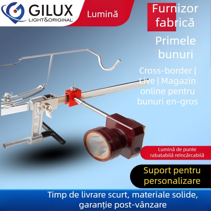 Lampă LED pentru pescuit pe plută/raft – corp ABS, alimentare prin încărcare, sursă LED, rază până la 100-200 m, încărcător inclus