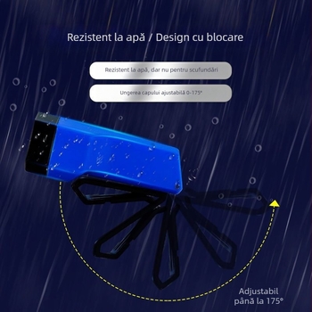 Lampa frontală Kawasawa pentru pescuit de noapte, reîncărcabilă, ultra-luminoasă, montare pe cap cu clips pentru pălărie (Carcasă din plastic • Sursă de lumină: bec • Rază de acțiune ≤50 m • Brand Kawasawa)