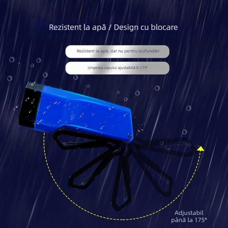 Lampa frontală Kawasawa pentru pescuit de noapte, reîncărcabilă, ultra-luminoasă, montare pe cap cu clips pentru pălărie (Carcasă din plastic • Sursă de lumină: bec • Rază de acțiune ≤50 m • Brand Kawasawa)