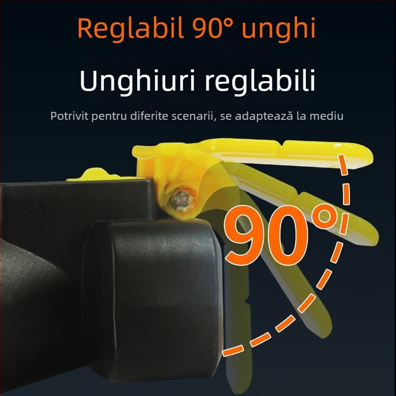 Lampa frontală pentru pescuit, reîncărcabilă, fascicul de 200 m, autonomie 18 h, impermeabilă