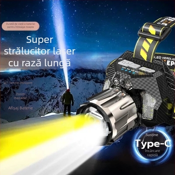 Frontala LED reîncărcabilă, ultraluminantă, rază lungă, senzor, autonomie 16h