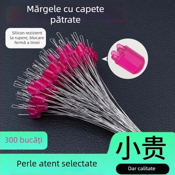 Mărge din silicon pentru pescuit – mărgea superioară, mărgea de blocare, mărgea de spațiu, poziționare pătrată, ansamblu linie principală cu nod PE