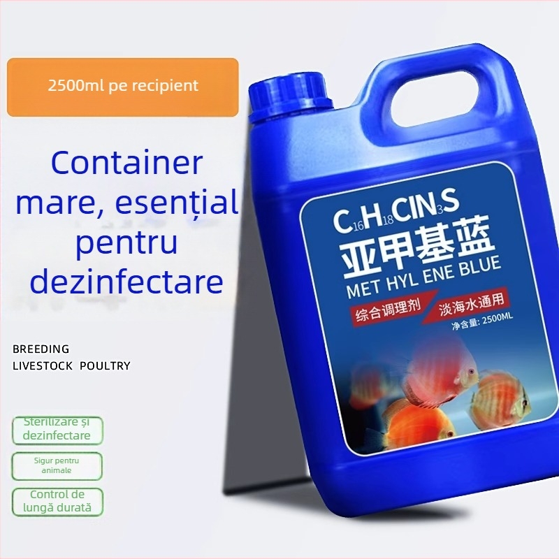 Soluție de albastru de metilen pentru acvariu – sănătatea peștilor, condiționarea apei și dezinfectare, 2,5 kg
