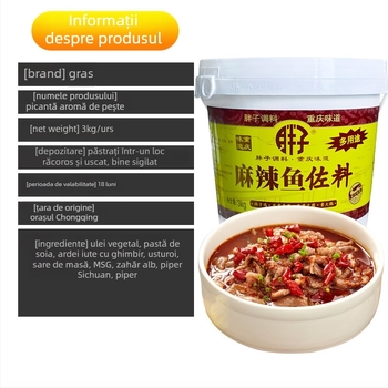 Fat Boy Condiment iute de pește, bază de hot pot ambalaj în butoi, utilizare comercială, valabilitate 12 luni, ambalaj în 2 cutii