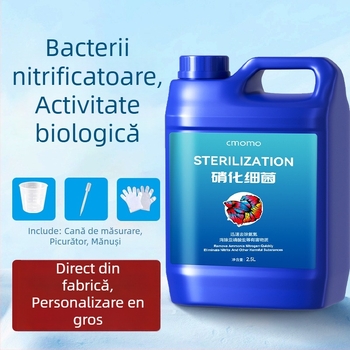 Soluție cu bacterii nitrificatoare pentru pești ornamentali în acvariu — agent de purificare a apei, stabilizator, cultură de bacterii