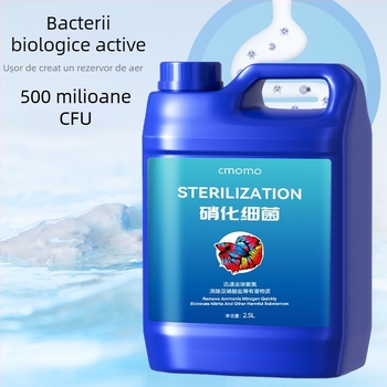 Soluție cu bacterii nitrificatoare pentru pești ornamentali în acvariu — agent de purificare a apei, stabilizator, cultură de bacterii