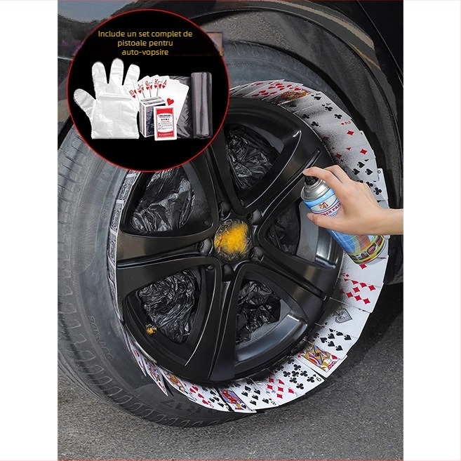 Film de vopsire a hub-ului de la jantă pentru recondiționare – bază lichidă, vâscozitate mare, sistem de adeziv puternic, suportă montajul discului/ roții, procesare personalizată