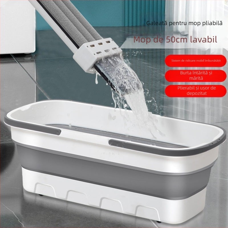 Găleată pliabilă din plastic, pătrată, pentru spălarea mașinii și pescuit