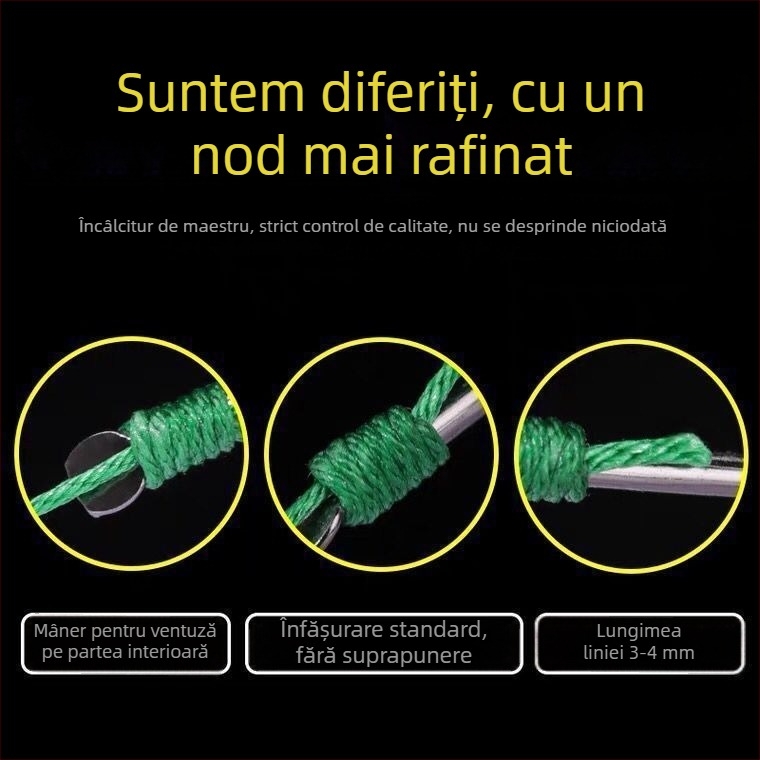 Bravo Set cu două cârlige, cârlige pre-legate, linie PE și linie anti mușcă pentru pescuit la fund