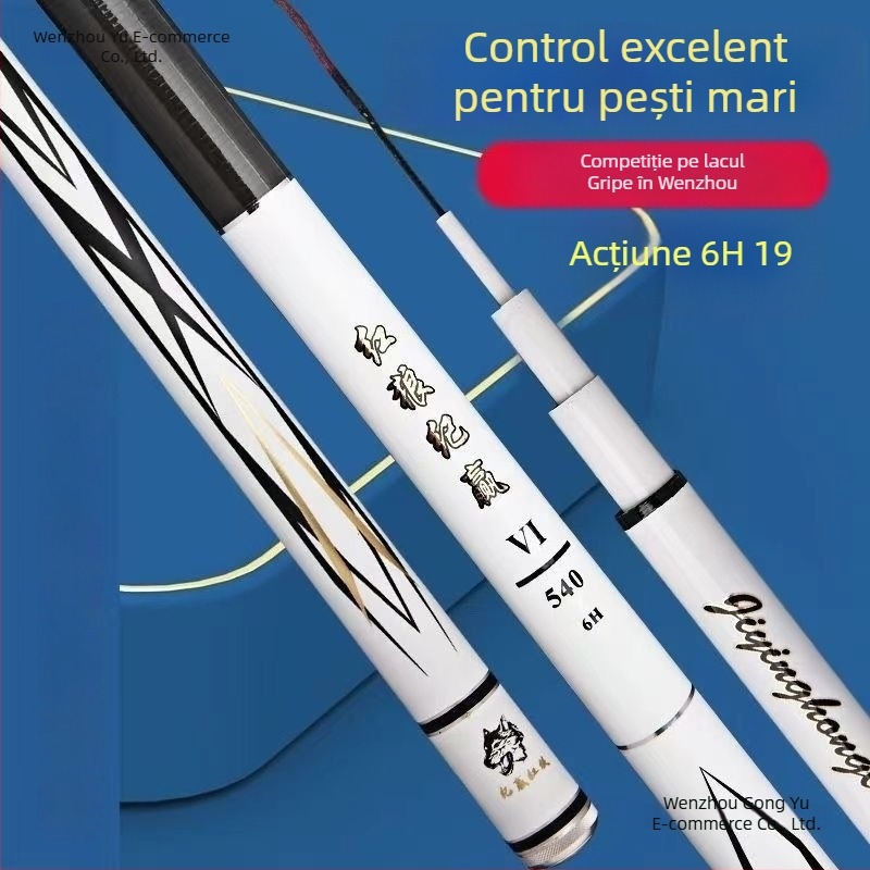 Undiță de pescuit Jiying Red Wolf din carbon înalt, ultra-ușoară, ultra-dură, 28 setări