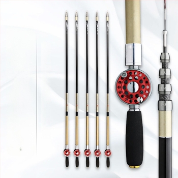 Undiță de pescuit cu roți, multifuncțională, lansare frontală, din carbon înalt