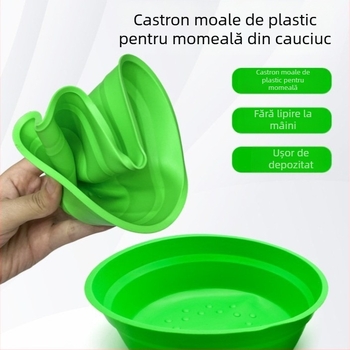 Recipient pentru amestecat nada la pescuit, portabil din cauciuc moale (Brand: Record Work; Origine: China; Material: Cauciuc)