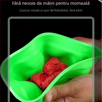 Recipient pentru amestecat nada la pescuit, portabil din cauciuc moale (Brand: Record Work; Origine: China; Material: Cauciuc)