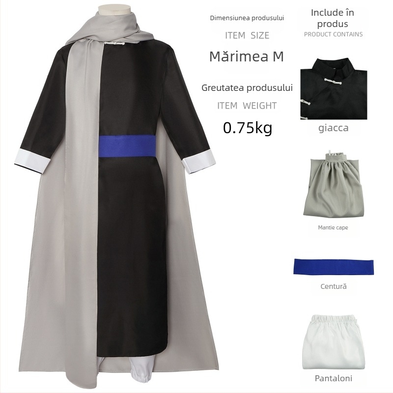 Falai Costum Cosplay Gintama Shenwei - Unisex pentru scenă și Halloween, Spandex 30-50%, Material moale, Iarna 2024