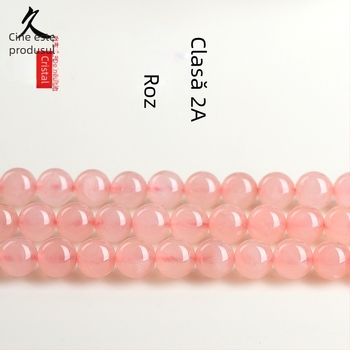 Bile naturale de cuarț roz – mărgele libere lustruite pentru bijuterii DIY, design original, lansare 2021