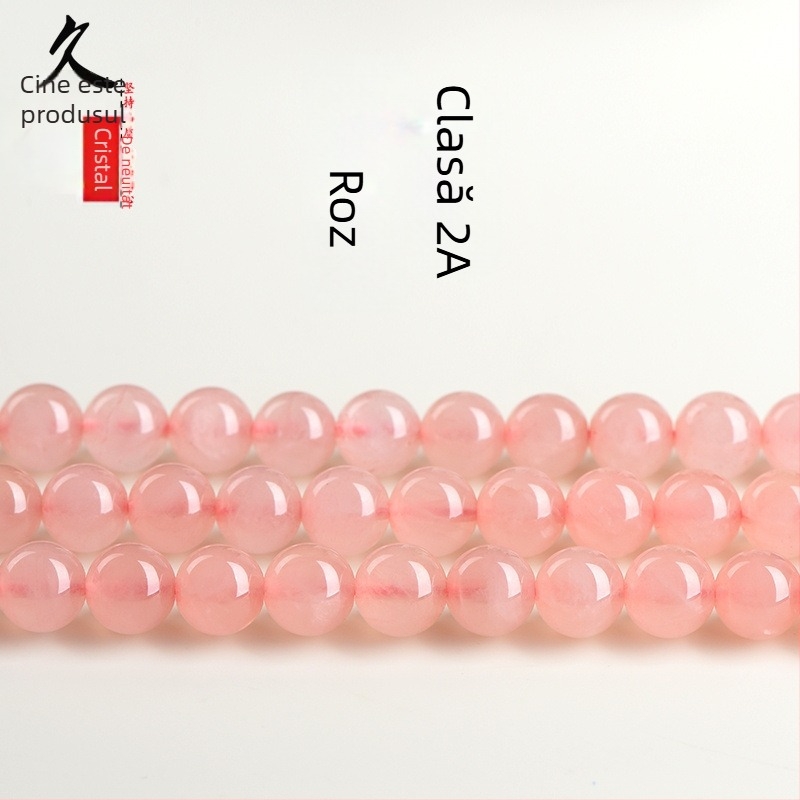 Bile naturale de cuarț roz – mărgele libere lustruite pentru bijuterii DIY, design original, lansare 2021