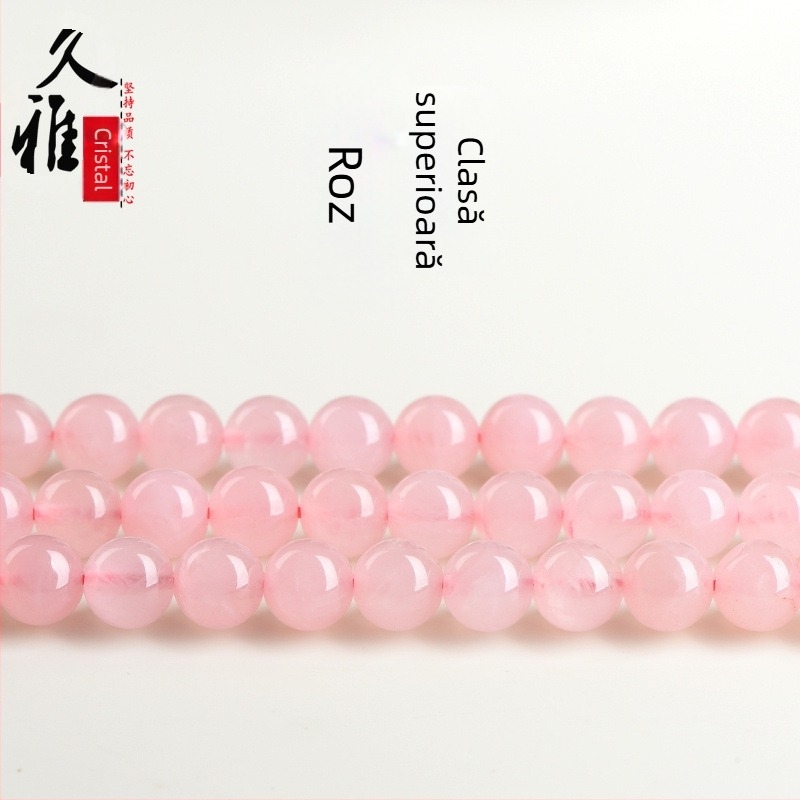 Bile naturale de cuarț roz – mărgele libere lustruite pentru bijuterii DIY, design original, lansare 2021