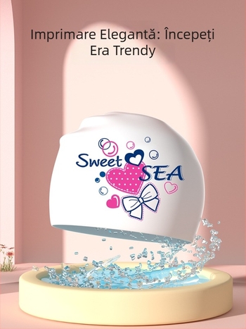 Pălărie de înot din silicon, imprimată, pentru adulți, pentru înot și activități acvatice, Origine Guangdong