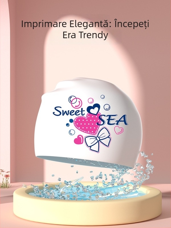 Pălărie de înot din silicon, imprimată, pentru adulți, pentru înot și activități acvatice, Origine Guangdong