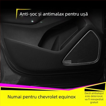 Decal interior din fibră de carbon pentru Chevrolet Equinox — textură zgârieturi, montaj magnetic, pentru panourile laterale ale consolei centrale, personalizare disponibilă