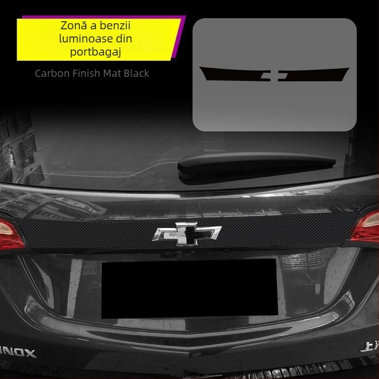 Decal interior din fibră de carbon pentru Chevrolet Equinox — textură zgârieturi, montaj magnetic, pentru panourile laterale ale consolei centrale, personalizare disponibilă
