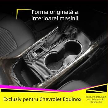 Autocolant interior din fibră de carbon pentru Chevrolet Equinox, decor pentru consola centrală, pad Anti-Kick, montaj magnetic, model cu zgârieturi