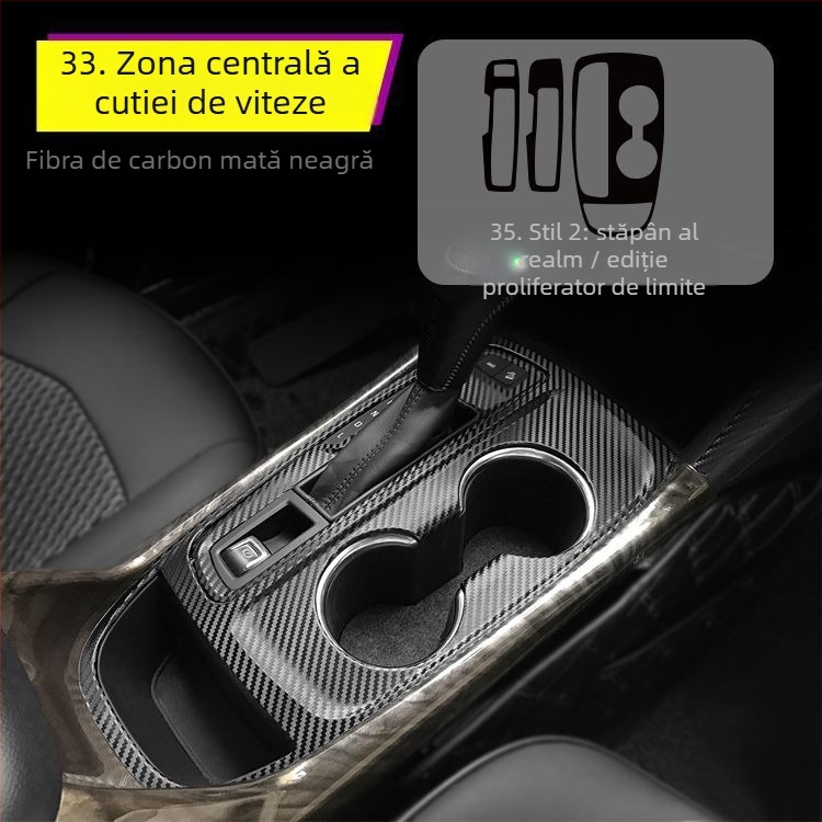 Autocolant interior din fibră de carbon pentru Chevrolet Equinox, decor pentru consola centrală, pad Anti-Kick, montaj magnetic, model cu zgârieturi