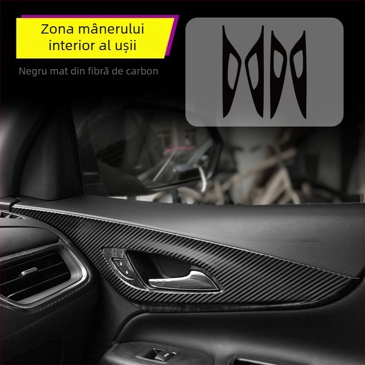 Autocolant interior din fibră de carbon pentru Chevrolet Equinox, decor pentru consola centrală, pad Anti-Kick, montaj magnetic, model cu zgârieturi