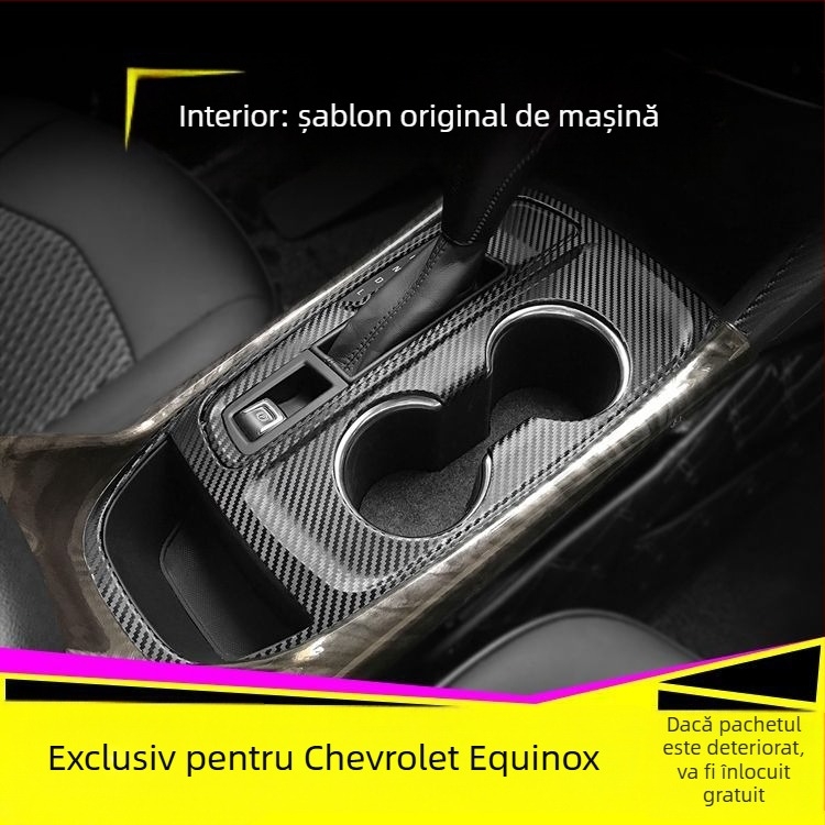 Autocolant interior din fibră de carbon pentru Chevrolet Equinox – protecție anti-șoc, decor pentru consola centrală, model zgârieturi, montaj magnetic
