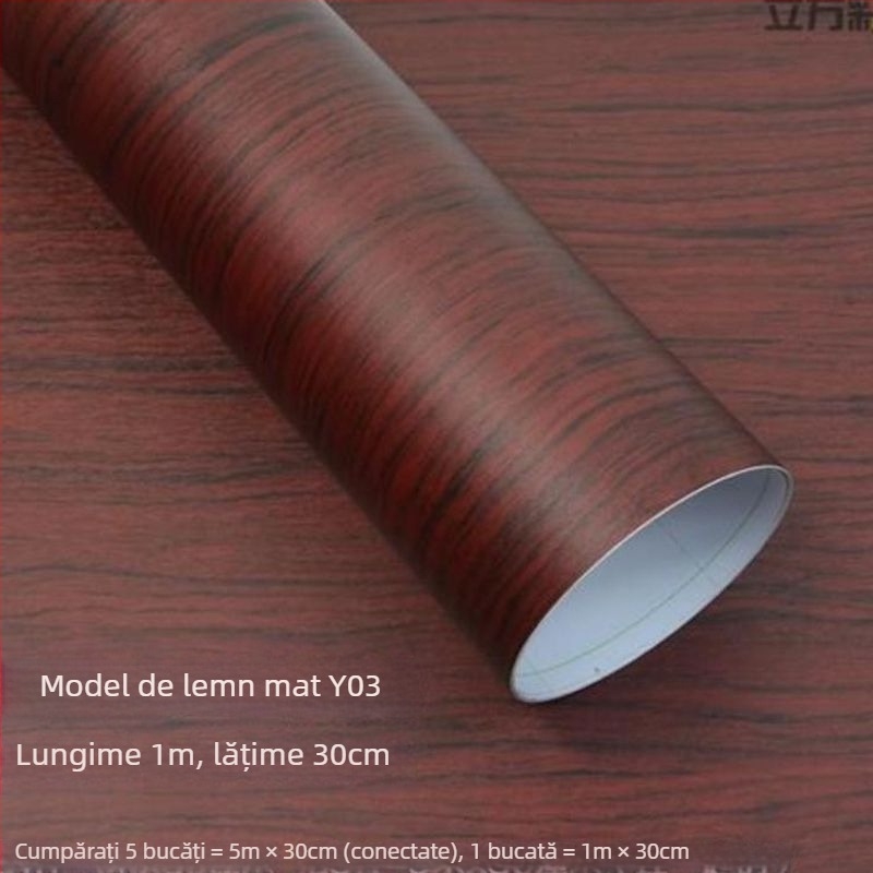 Film pentru interiorul mașinii – Sandalwood Peach Wood, finisaj lucios/mat, Brand Shiao, PVC