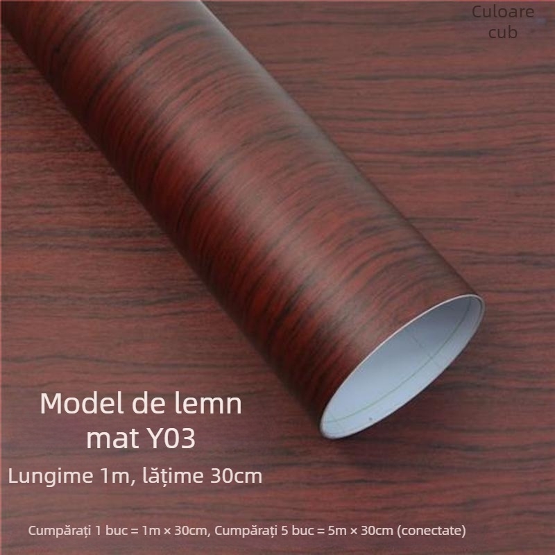 Film pentru interiorul mașinii – Sandalwood Peach Wood, finisaj lucios/mat, Brand Shiao, PVC