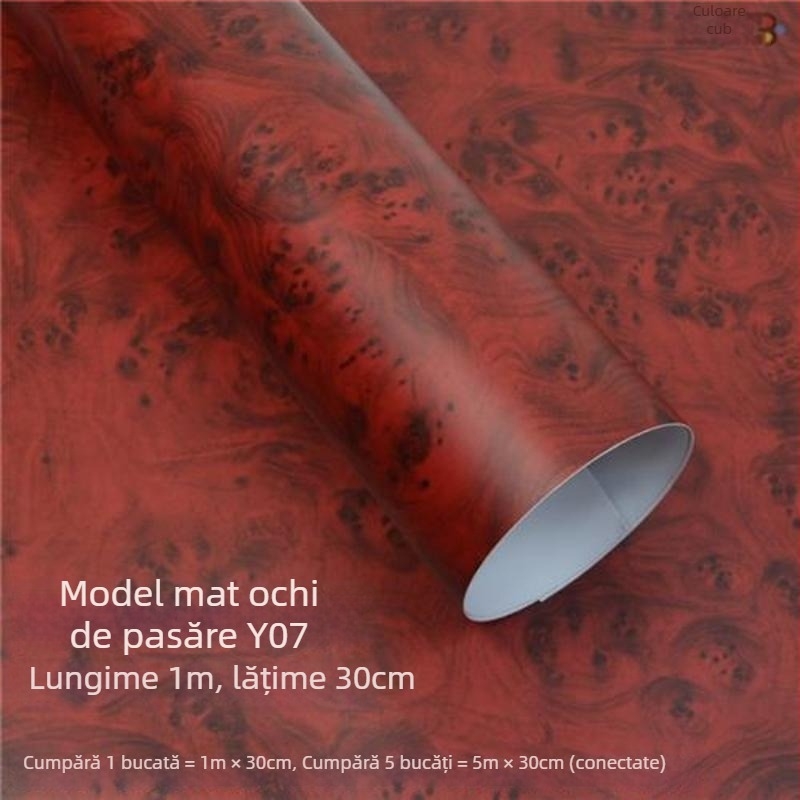 Folie pentru interiorul mașinii cu imitatie de lemn și schimbare de culoare pentru consola centrală – PVC, Brand Shiao; Garanție: vedeți detalii