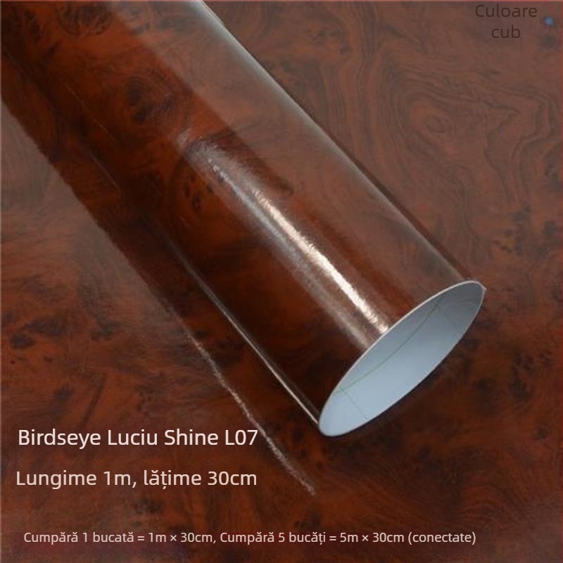 Folie pentru interiorul mașinii cu imitatie de lemn și schimbare de culoare pentru consola centrală – PVC, Brand Shiao; Garanție: vedeți detalii