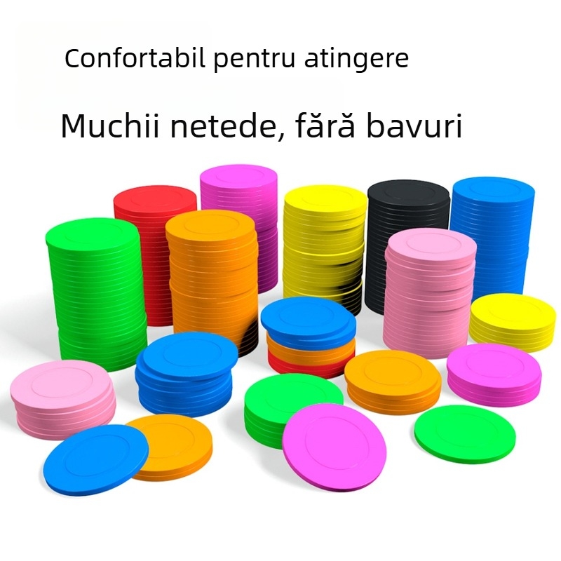 Cipuri de cazinou — ABS; Brand: TONGYIJI; 50 de seturi pe pachet; Origine: Yiwu; Destinate pentru șah și jocuri cu cărți.