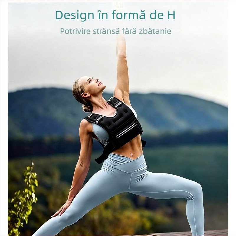 Vestă cu greutăți pentru antrenament — Neopren + nisip de fier, greutate reglabilă, pentru alergare de noapte, sărituri cu coarda, ciclism și antrenament de forță