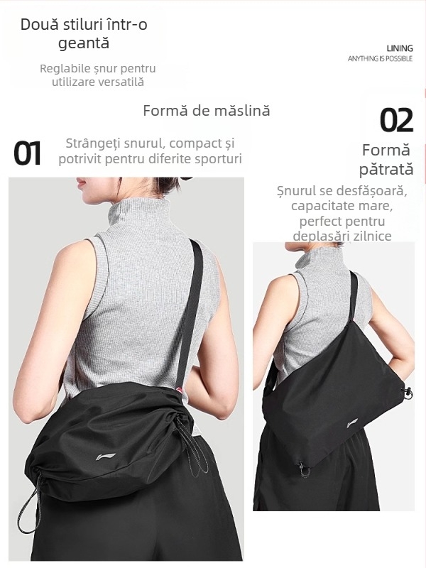 Geantă Li Ning pentru ciclism, crossbody – multifuncțională, pentru sport, uz zilnic și navetă