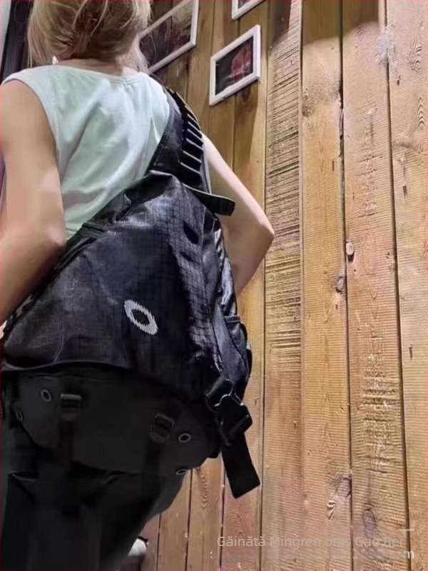 Rucsac brodat ușor pentru ciclism, 36–55L, nailon, compatibil cu laptop de 14 inch, curele cu aer, model geometric