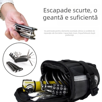 Geantă de coadă pentru bicicletă de munte – pânză impermeabilă, geantă de cadru, brand potfan