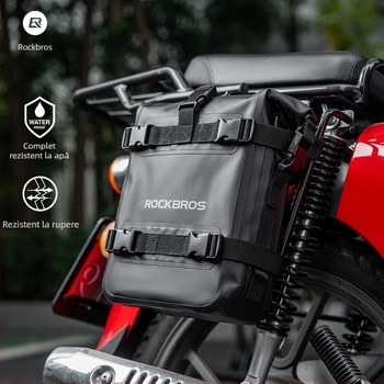 Geantă de tip tail pentru motocicletă, impermeabilă și rezistentă la uzură pe partea laterală, PVC+POM, 5 L, modelul 30140103001 as-095-1