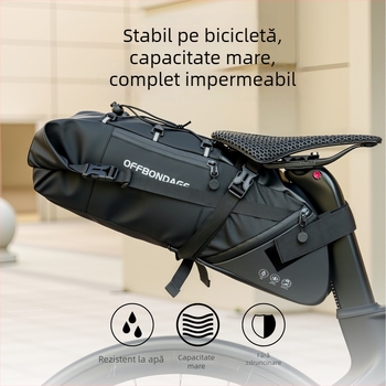 Geantă pentru bicicletă, pentru șa/portbagaj spate, poliester, 10 L, model 026, OFFBONDAGE