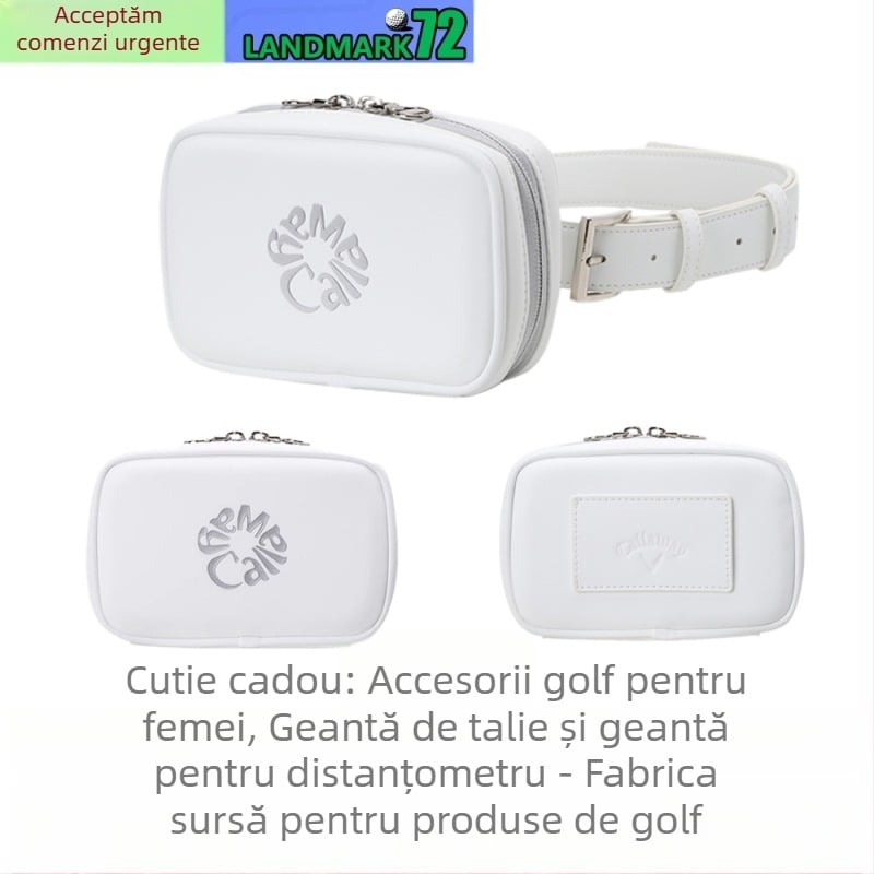 Geantă de talie pentru golf, cu curea – pentru rangefinder și mingi, PU impermeabil, compatibilă cu cel mai mare smartphone, personalizabilă