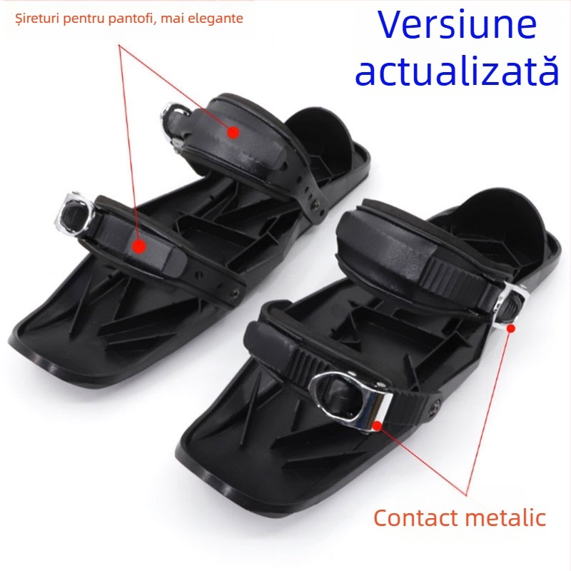Snowshoe MT-0098 cu închidere cu bandă elastică, partea superioară PU, pentru schi
