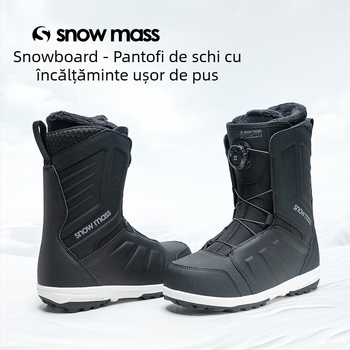 SNOWMASS bocanci de snowboard – Închidere cu cataramă; Partea superioară Pu + țesătură impermeabilă; Înălțime peste 20 cm; Talpă din cauciuc; Talpă intermediară EVA