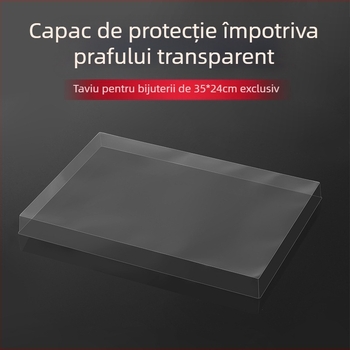 Capac pentru tava de bijuterii, PVC, dreptunghiular, un singur strat, proces blister