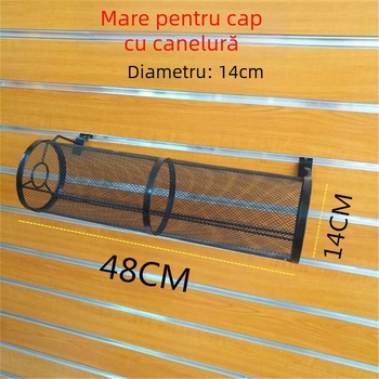Raft de afișare pentru accesorii pentru cap, montaj pe perete, din fier forjat, un singur nivel, stil artistic