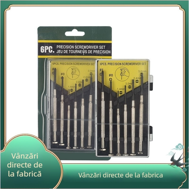 Set șurubelnițe pentru ceas Mingyu, 6 piese, magnetice, izolate, oțel CR-V